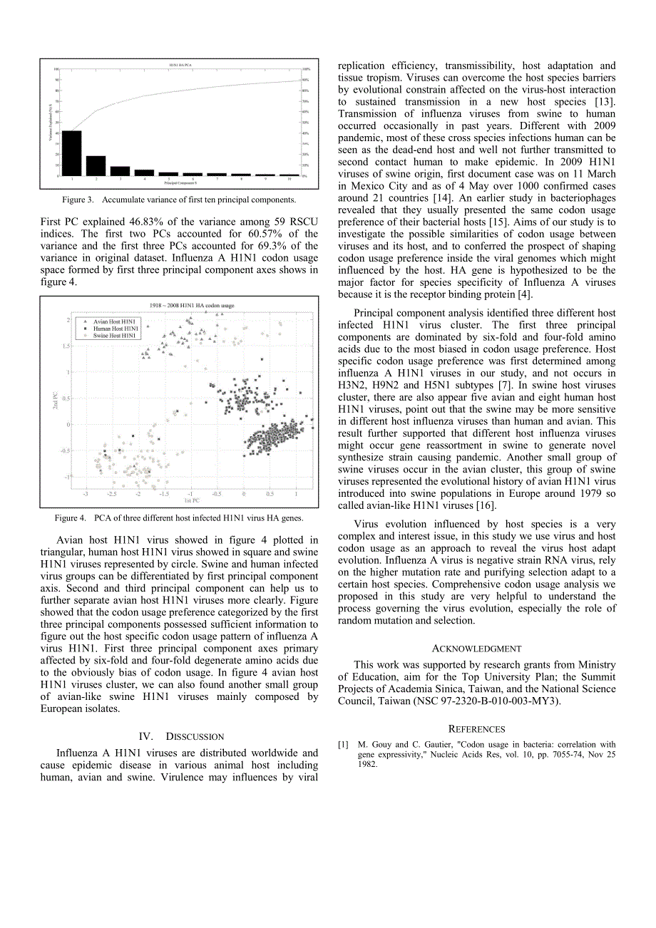 外文翻译--Host Specific Codon Usage Pattern of H1N1 Influenza A Viruses_第3页