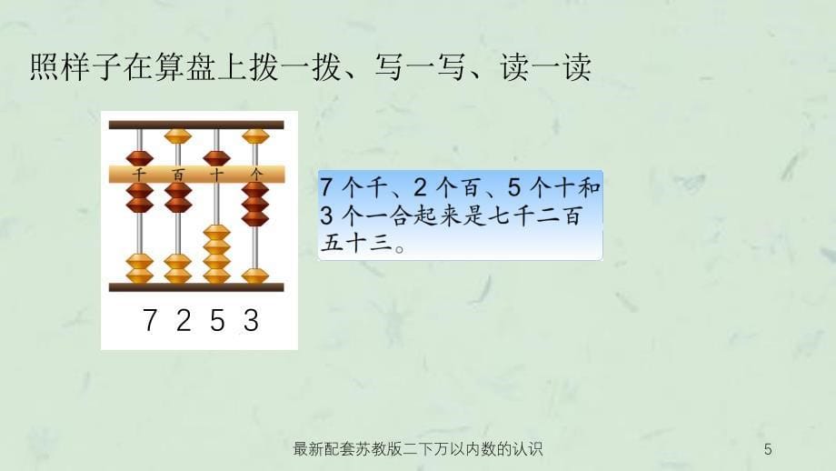 最新配套苏教版二下万以内数的认识课件_第5页