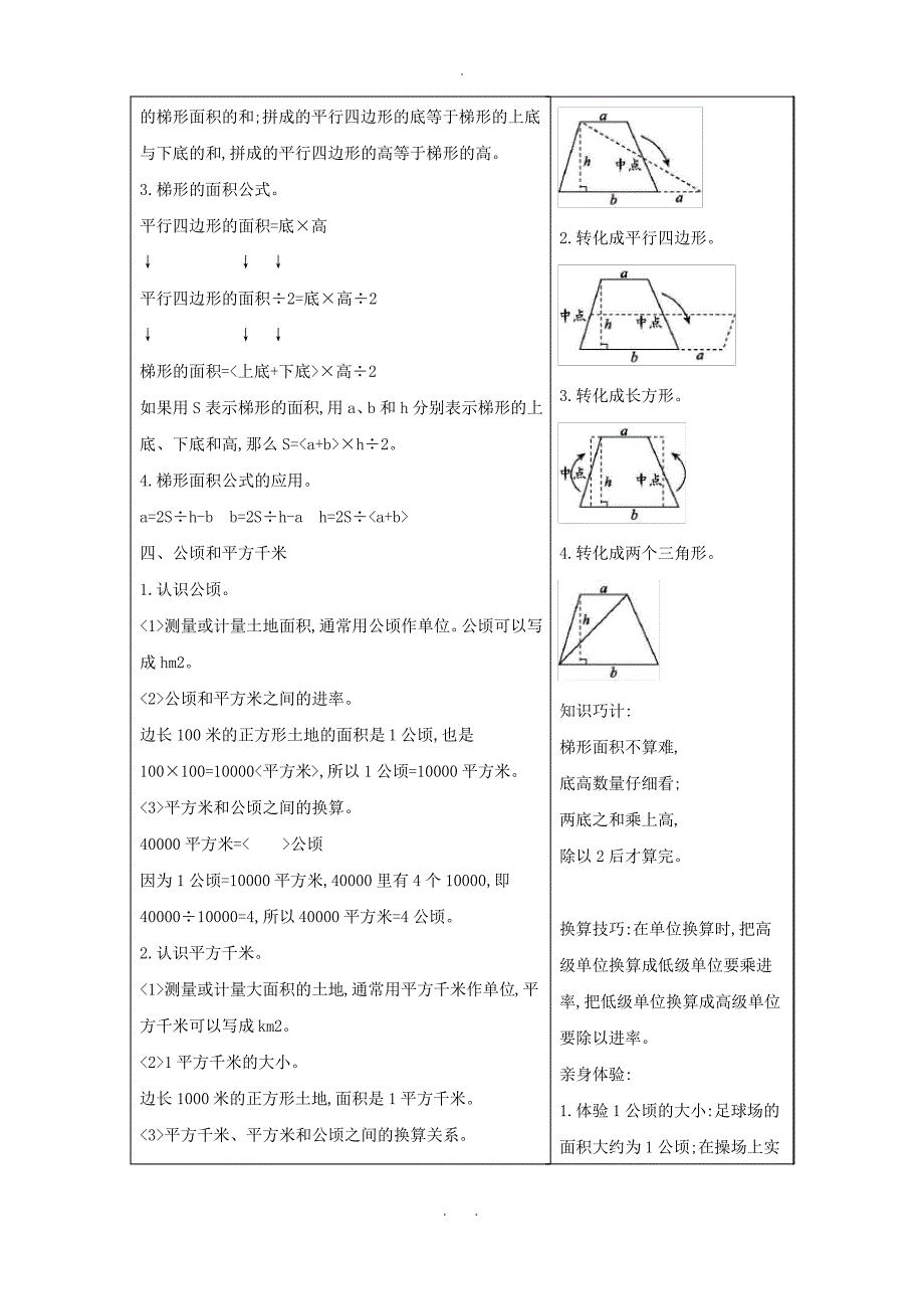 五年级数学上册2多边形的面积知识清单素材苏教版_第3页