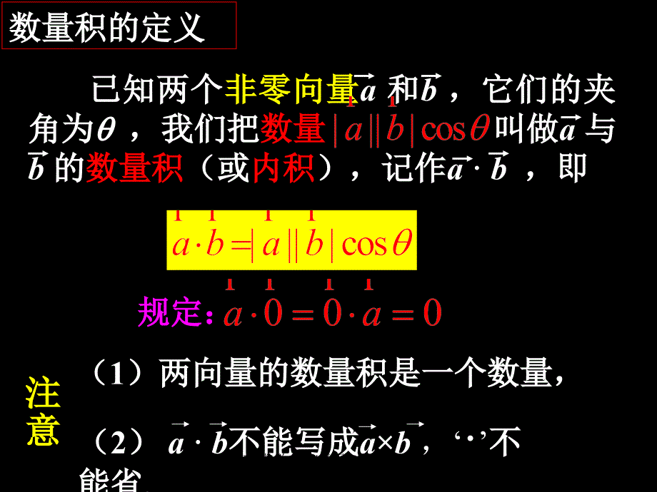 高一数学必修4平面向量数量积的物理背景及其含义新人教A课件_第3页