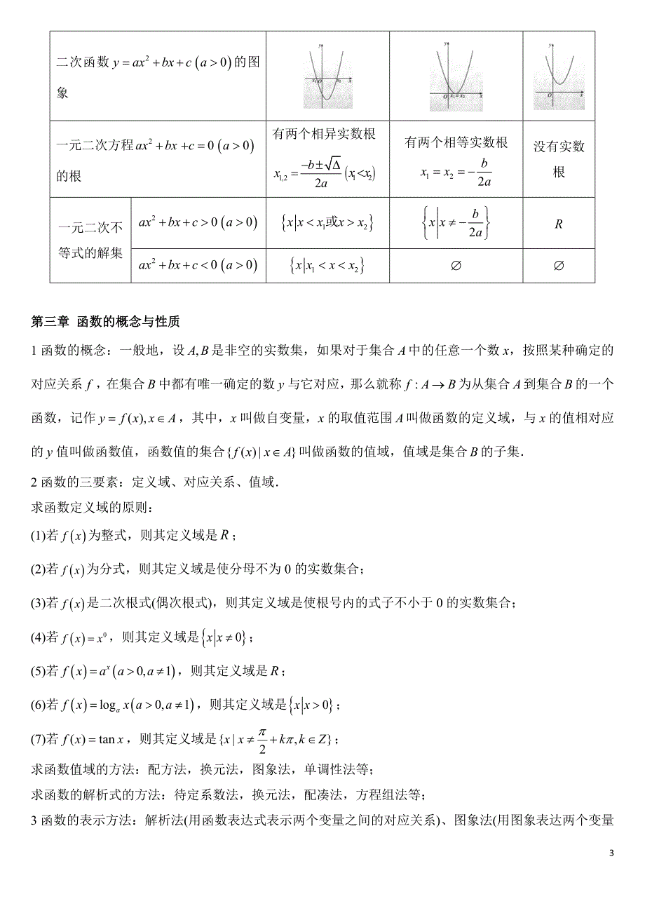 新教材高中人教A版数学必修第一册知识点（8页）_第3页