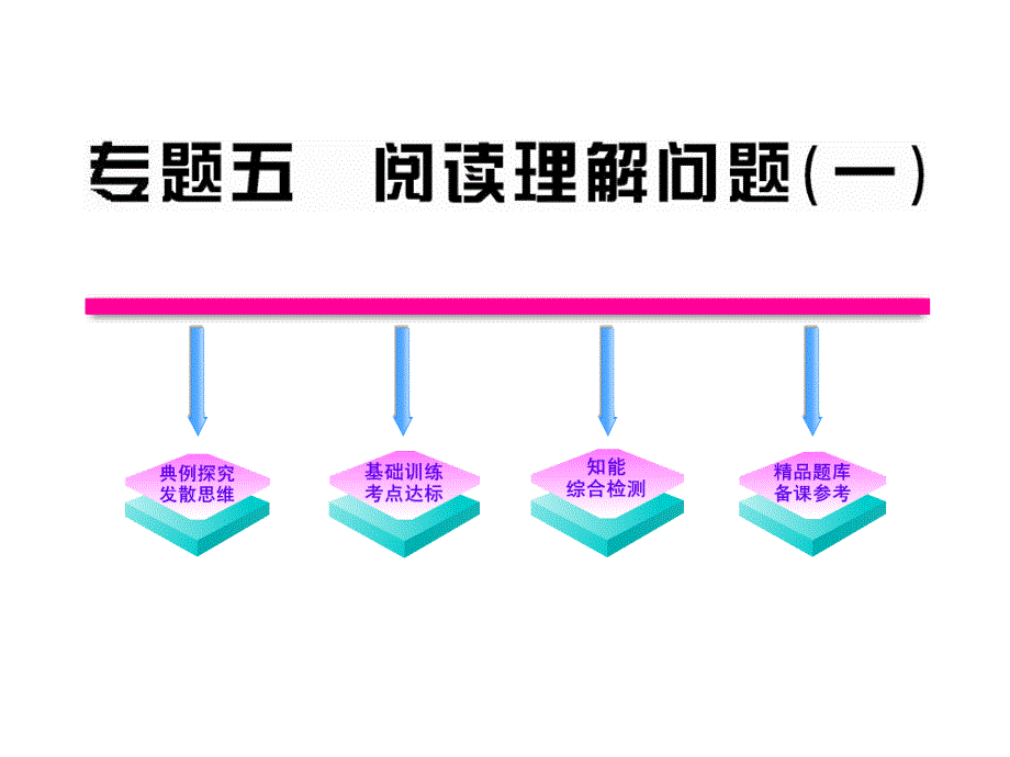 中考二轮复习 专题5阅读理解问题一_第1页