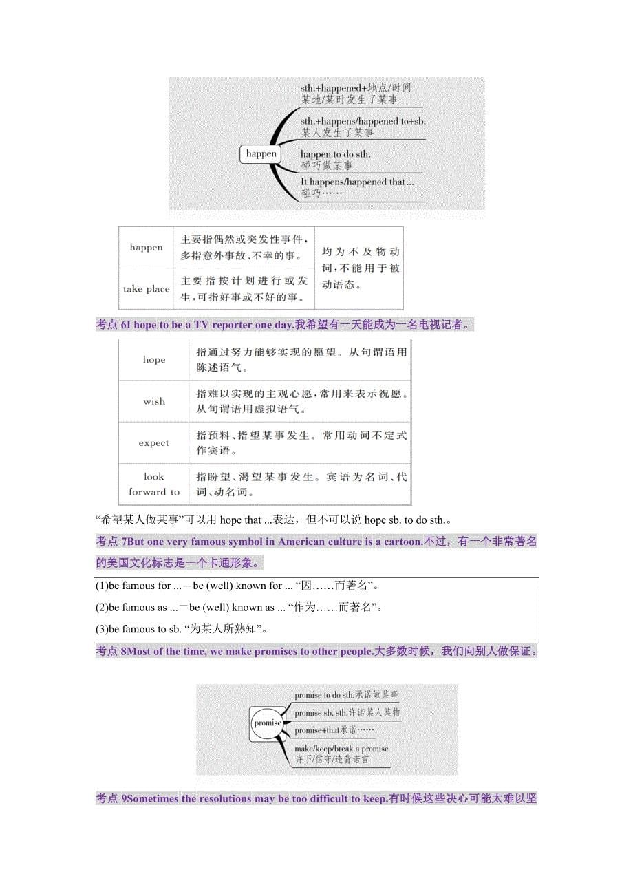 课时08.八年级上册　Units 4～6-2023中考英语四轮总复习（人教新目标版）（学生版）-中考英语备考资料重点汇总知识点归纳_第5页