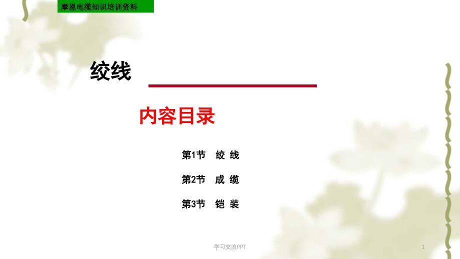 工艺培训绞线工艺课件_第1页