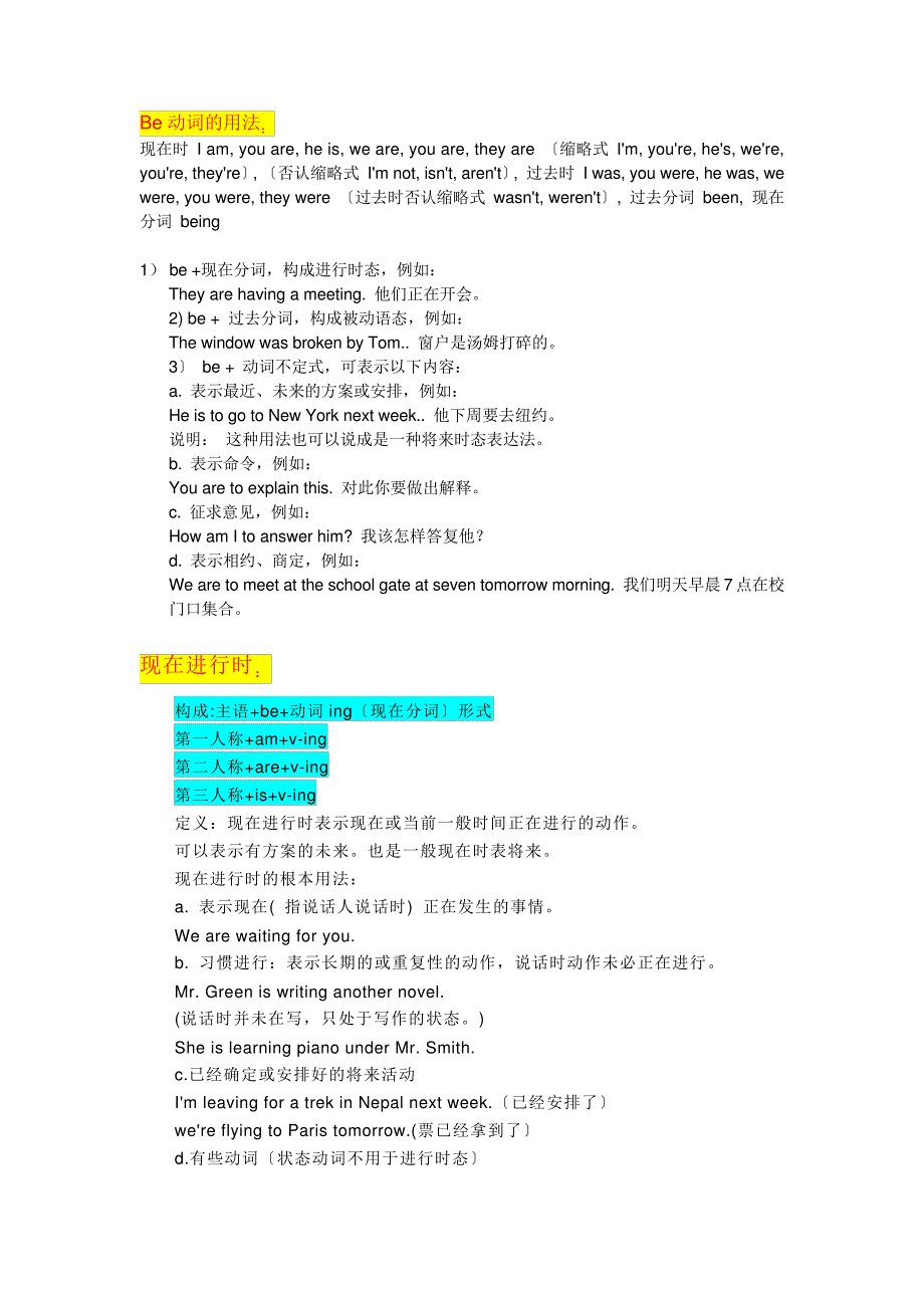 be动词用法及相关练习题265_第1页