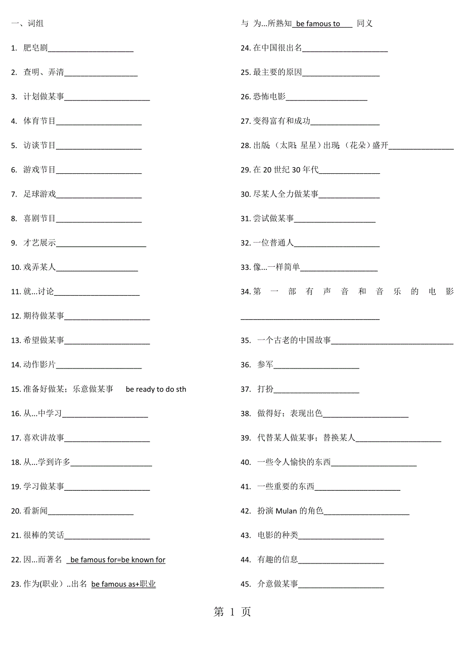 人教8上Unit 5复习提纲_第1页