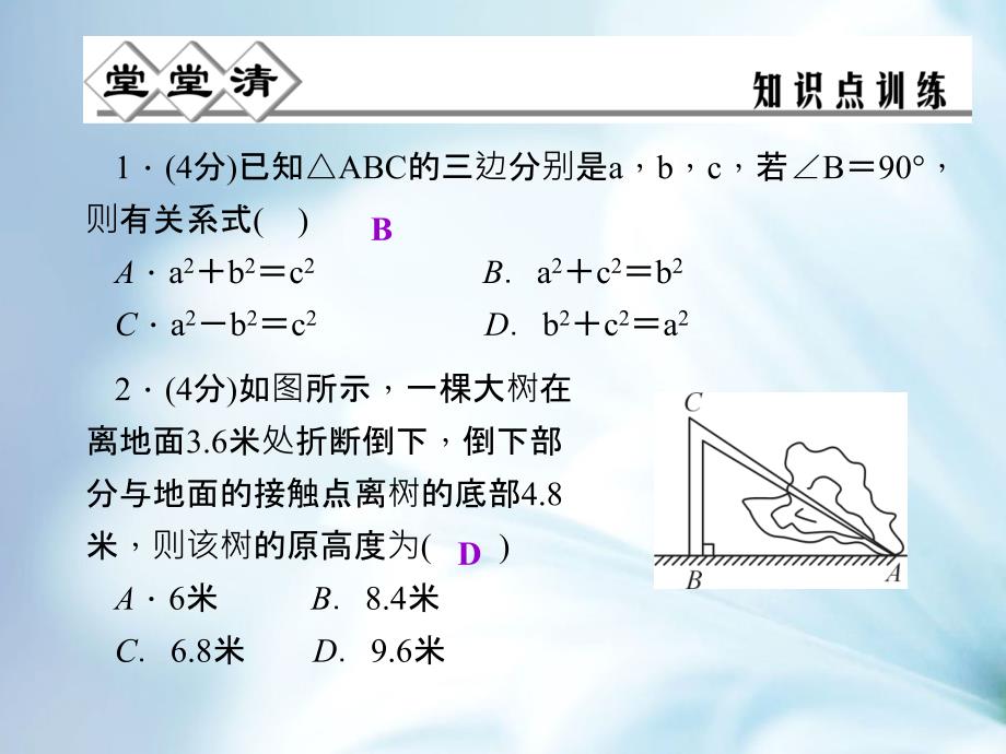 精品八年级数学上册 2.7 探索勾股定理第1课时课件 浙教版_第4页