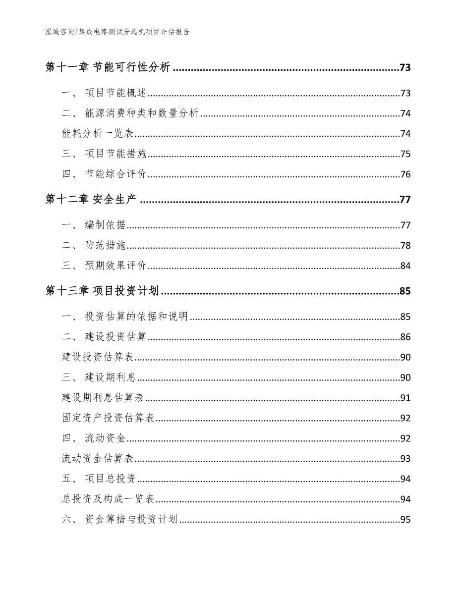 集成电路测试分选机项目评估报告【模板】_第5页