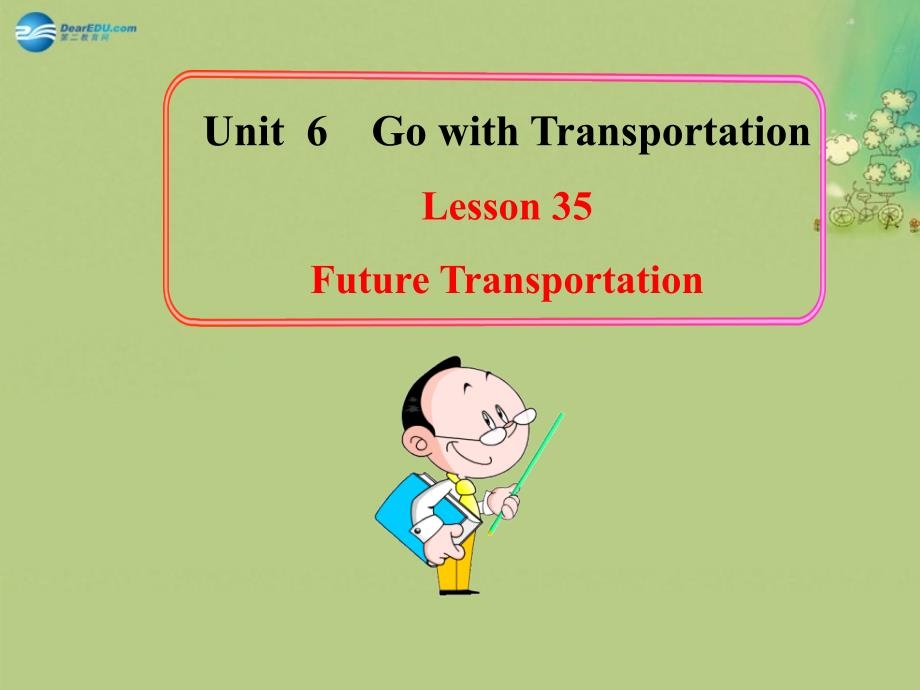 冀教初中英语八上《Lesson 35 Future Transportation》PPT课件 (1)_第1页