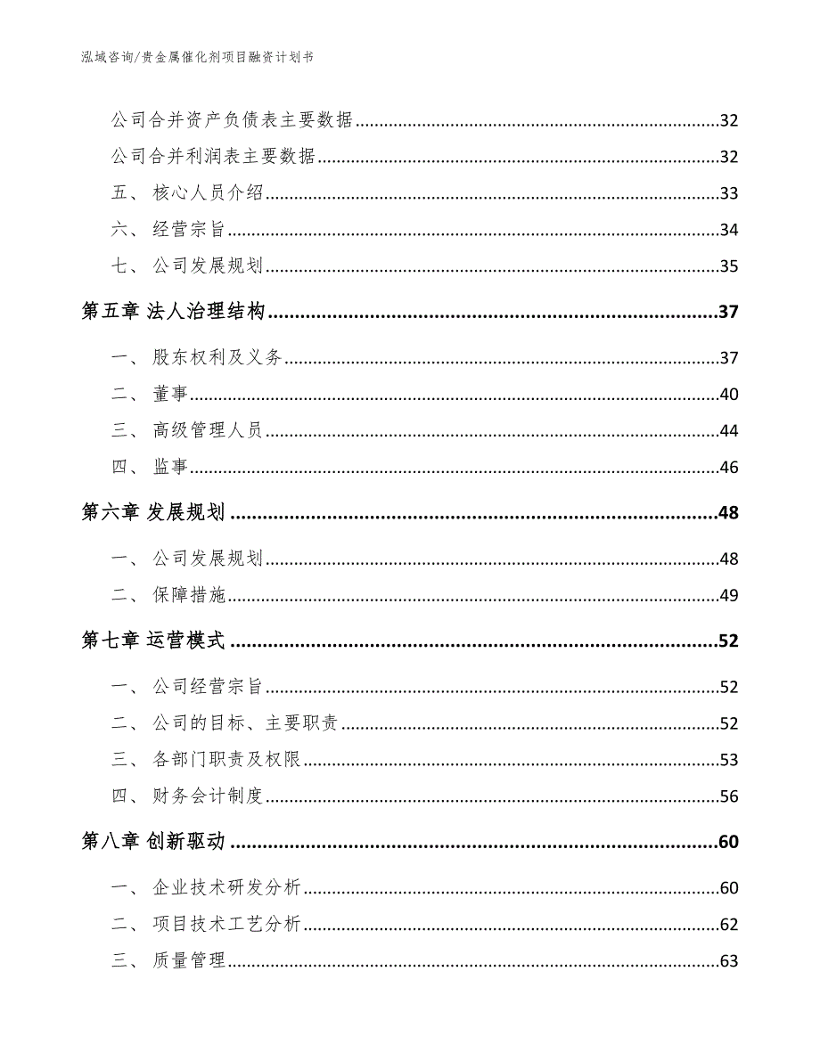 贵金属催化剂项目融资计划书【模板范本】_第3页