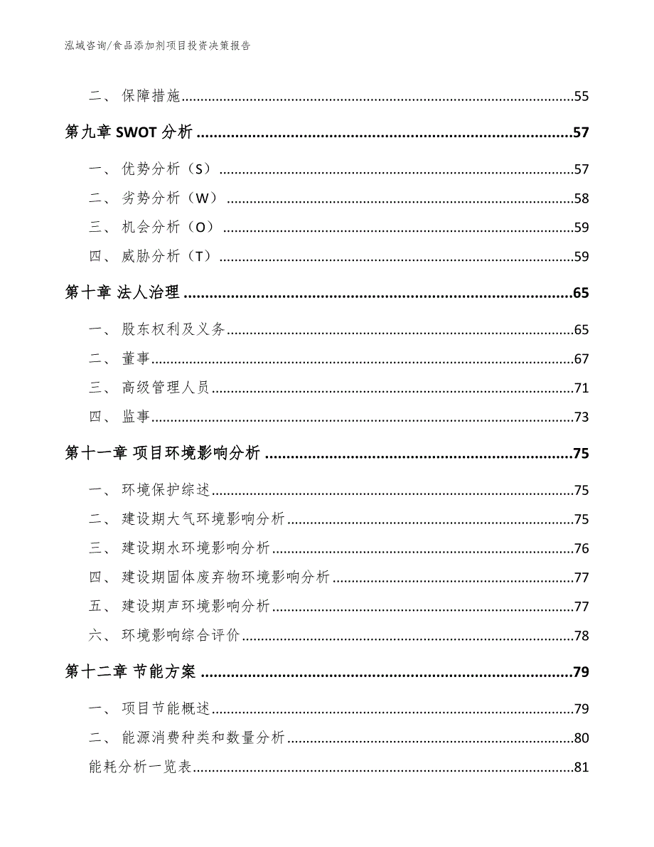 食品添加剂项目投资决策报告【范文】_第4页