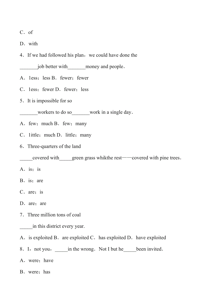 高三英语摸底练习题（答案） (6)_第2页