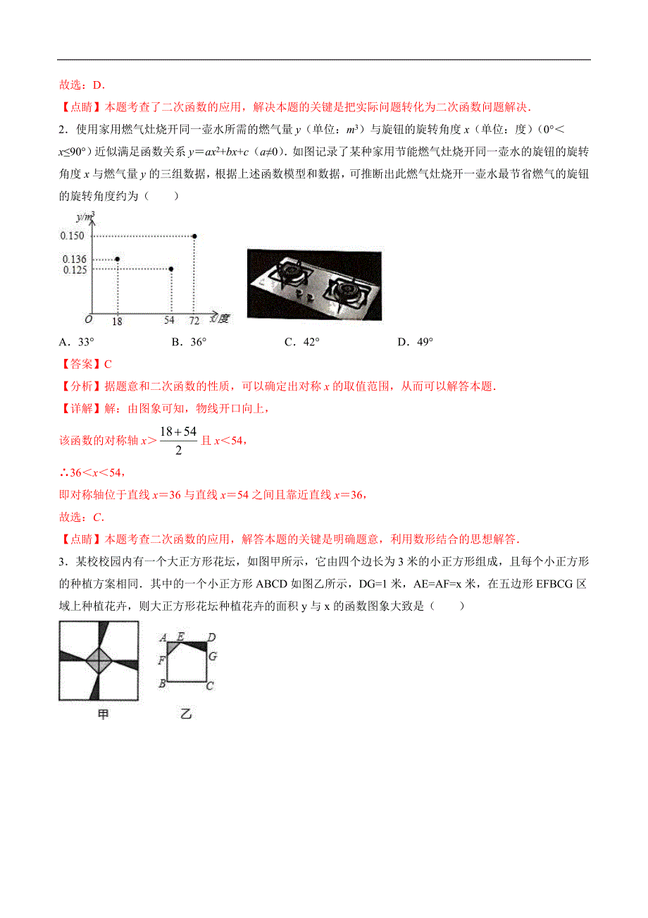 中考数学二轮复习专题训练题型04 二次函数的实际应用题（教师版）_第2页