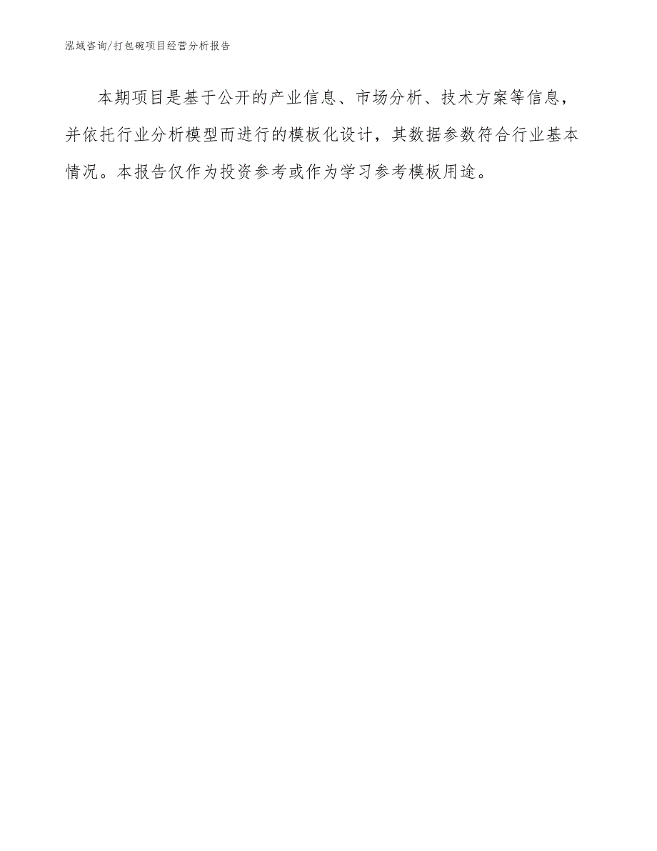 打包碗项目经营分析报告_模板_第2页