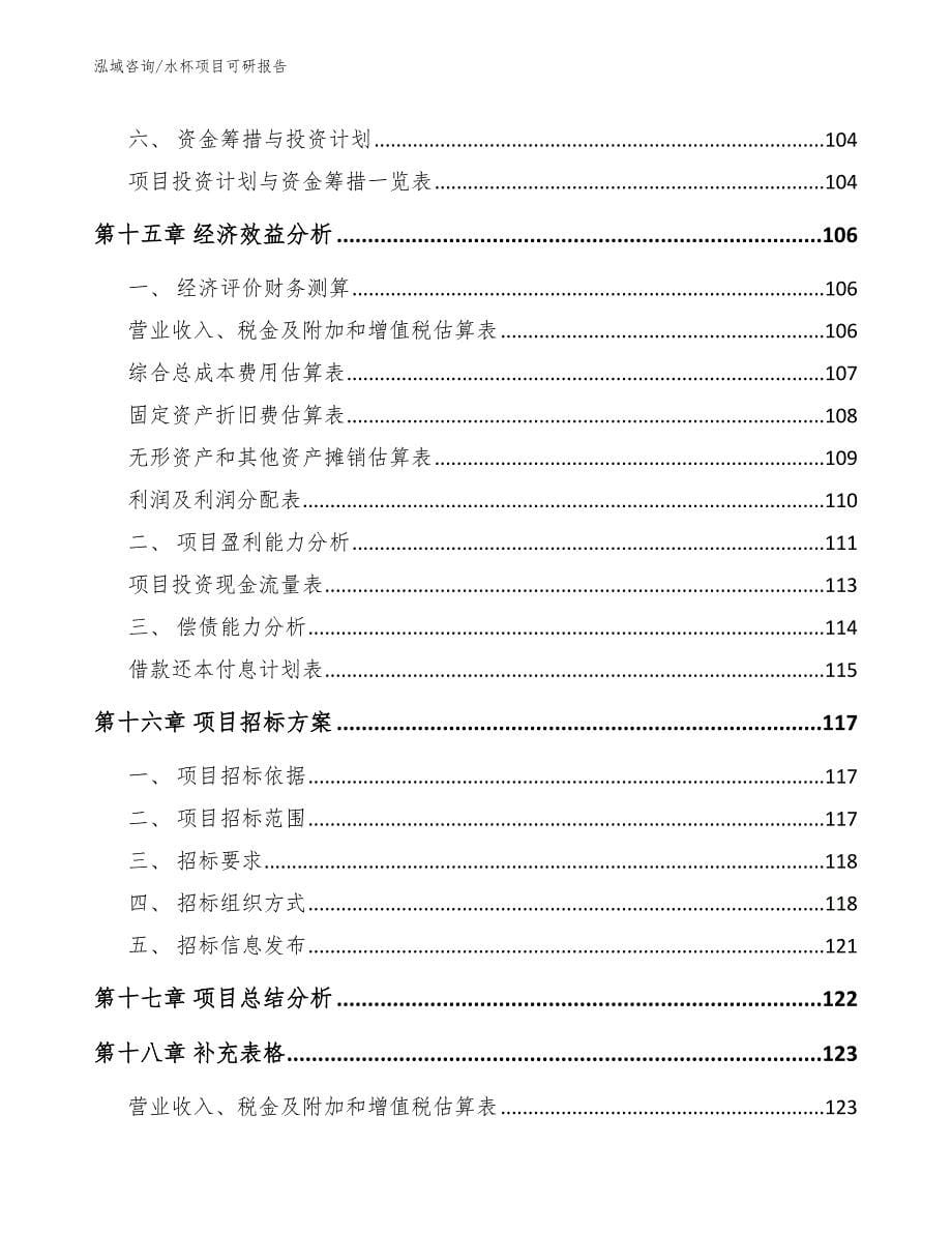 水杯项目可研报告模板范本_第5页