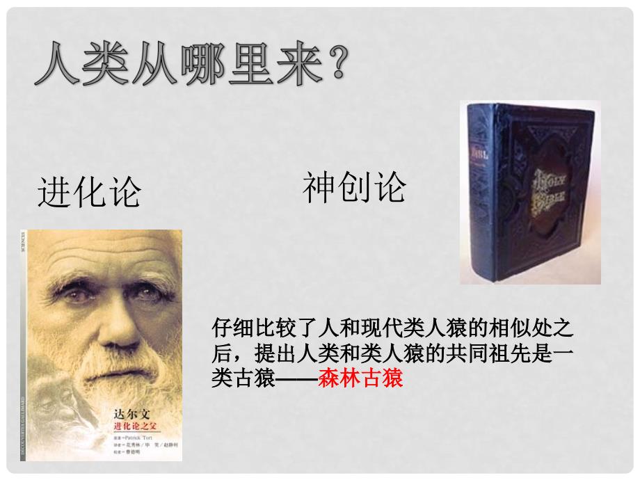 山东省青岛市黄岛区海青镇中心中学七年级生物下册 第一章 第一节 人类的起源和发展课件 （新版）新人教版_第3页