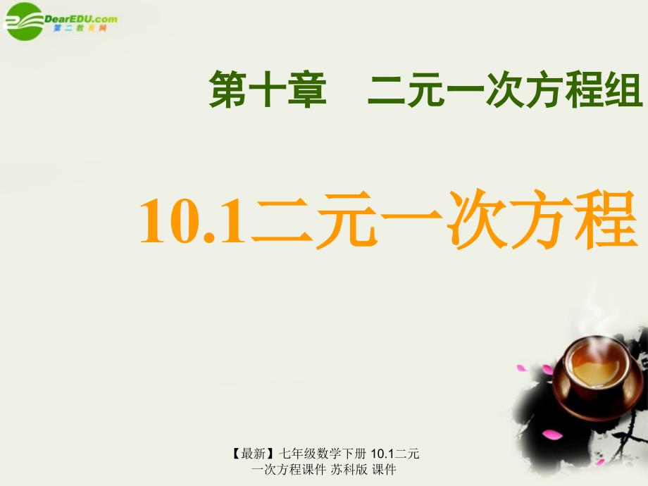 最新七年级数学下册10.1二元一次方程课件苏科版课件_第1页