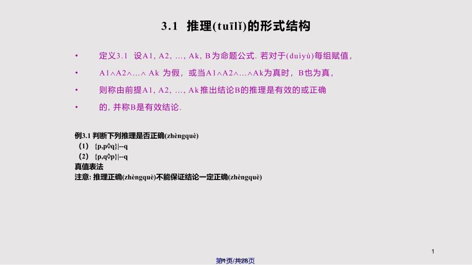 ch命题逻辑的推理实用实用教案_第1页
