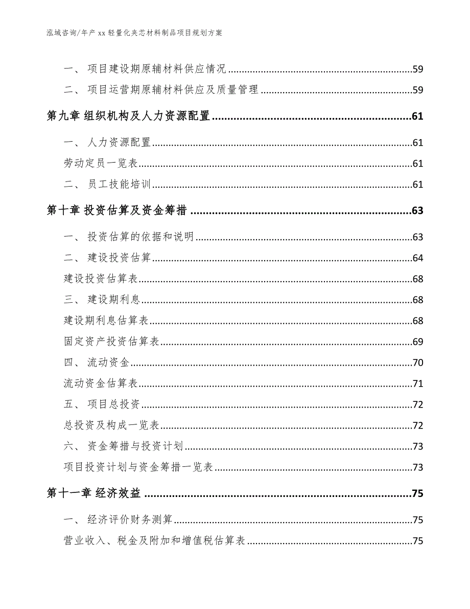 年产xx轻量化夹芯材料制品项目规划方案_第4页