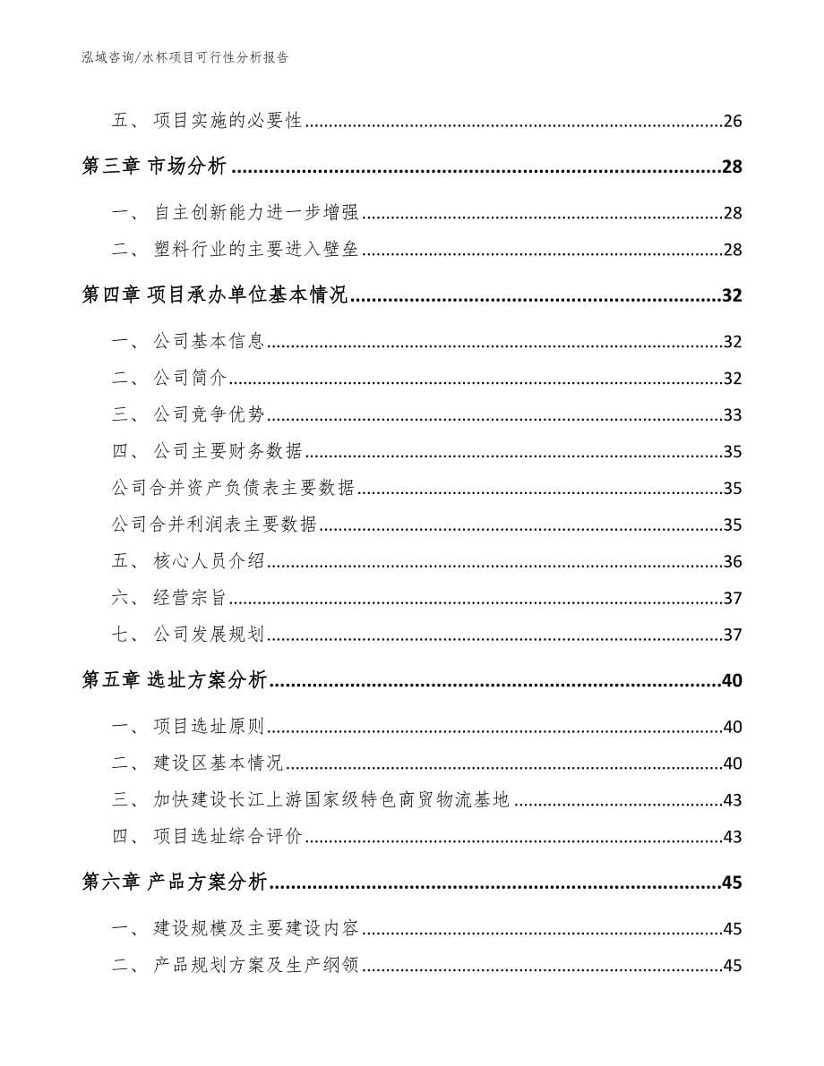 水杯项目可行性分析报告（参考范文）_第5页