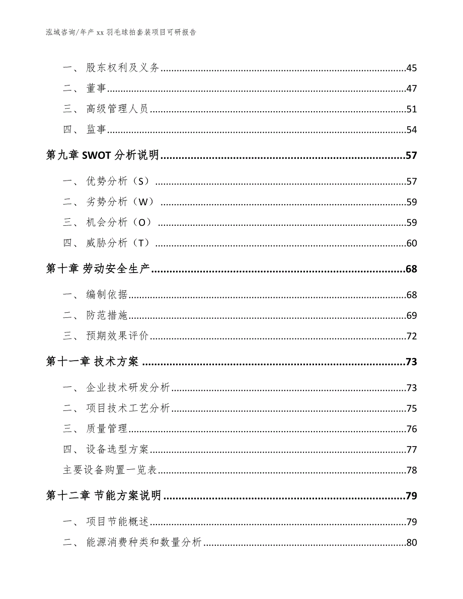 年产xx羽毛球拍套装项目可研报告_范文模板_第4页