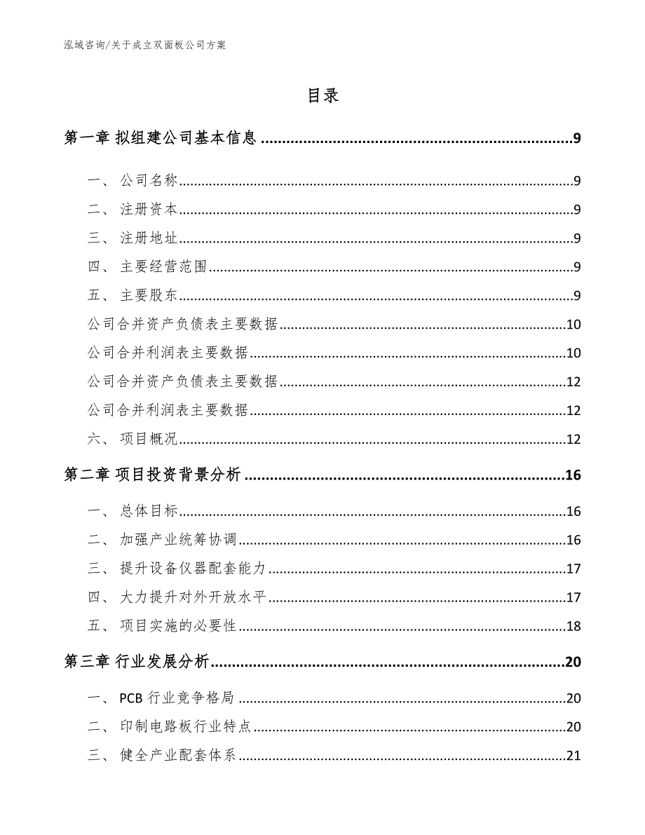 关于成立双面板公司方案_模板_第2页