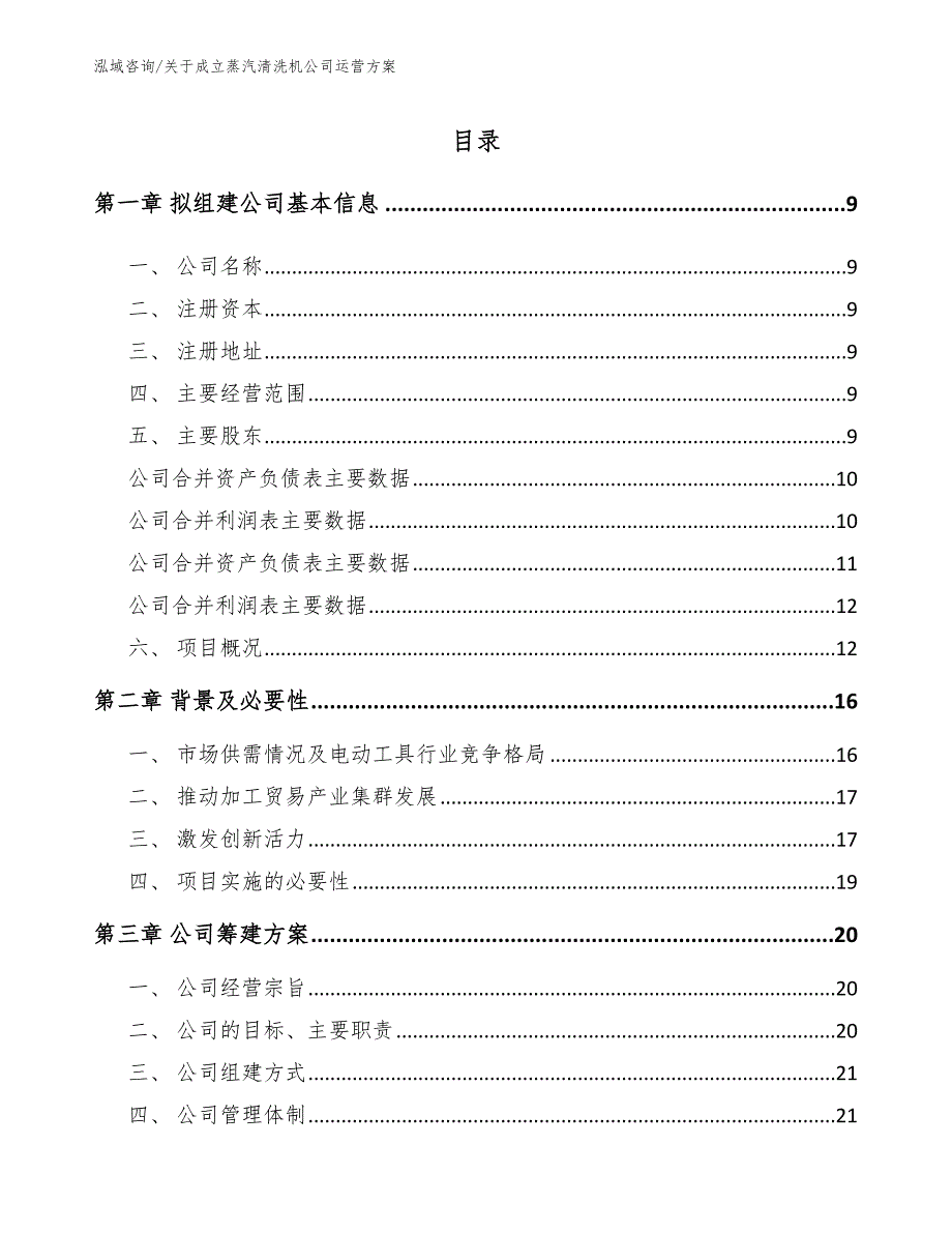 关于成立蒸汽清洗机公司运营方案_模板_第2页