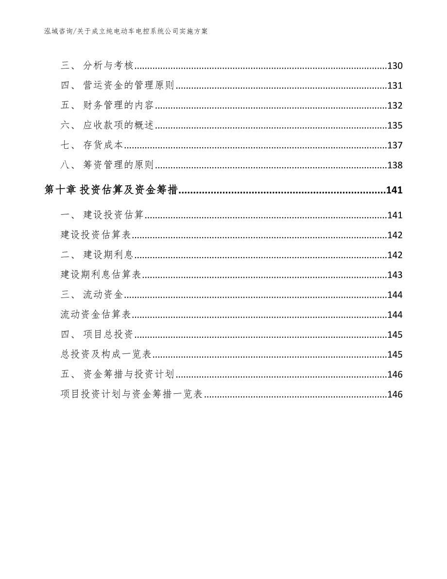 关于成立纯电动车电控系统公司实施方案（模板参考）_第5页