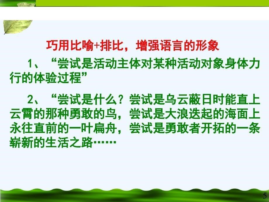 高考语文 议论文语言的修辞美复习课件 新人教版_第5页