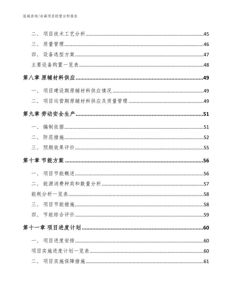 冰箱项目经营分析报告【范文参考】_第5页