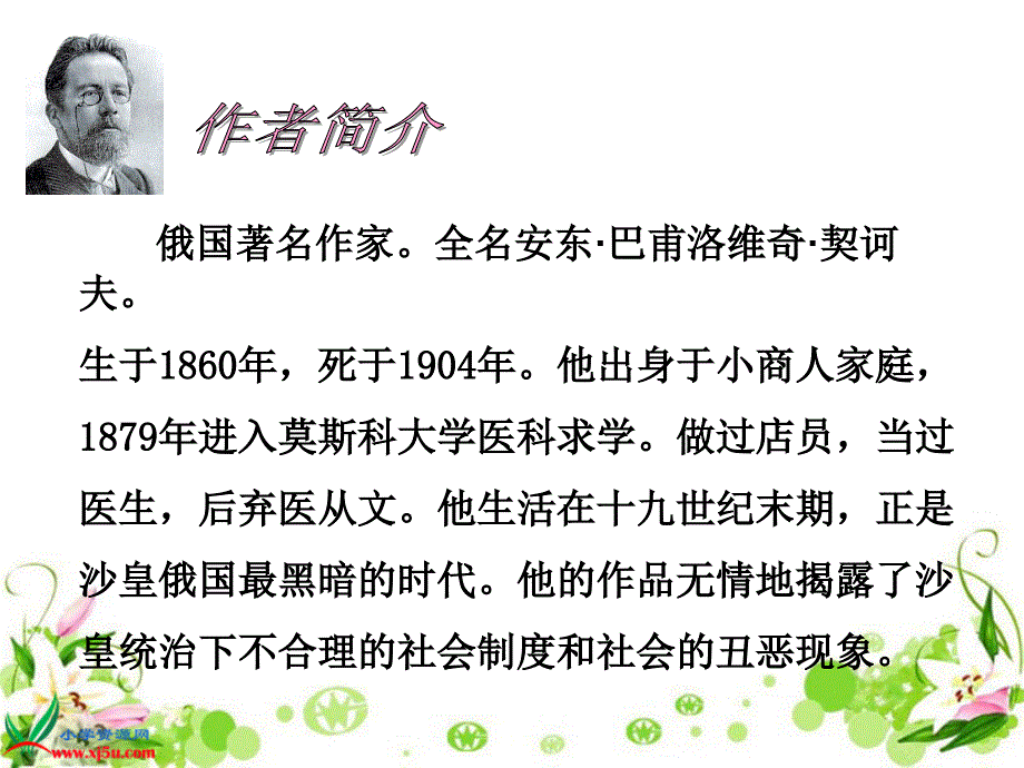 鲁教版语文五年级下册《凡卡》PPT课件之一_第2页