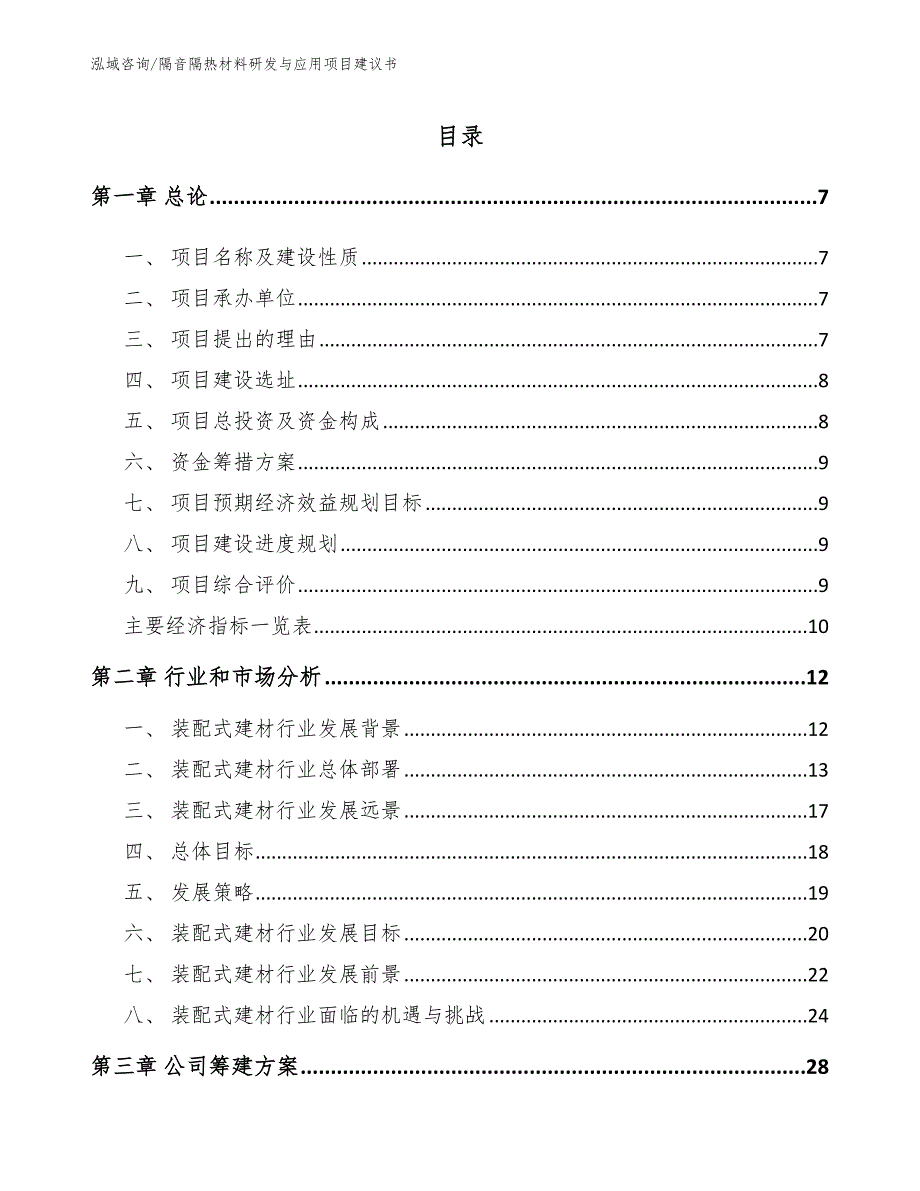 隔音隔热材料研发与应用项目建议书_第1页