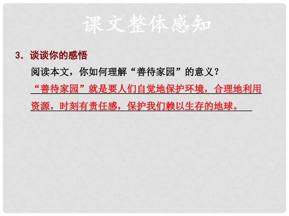 八年级语文下册 第四单元 15 善待家园习题课件 语文版_第4页