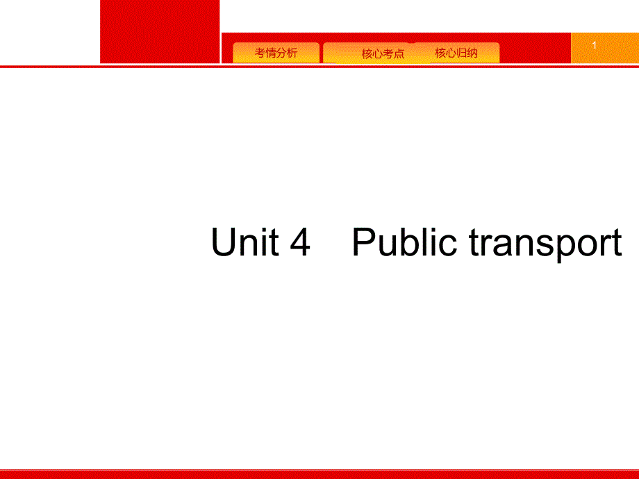 高三英语一轮复习Unit4Publictransport牛津译林版选修7课件_第1页