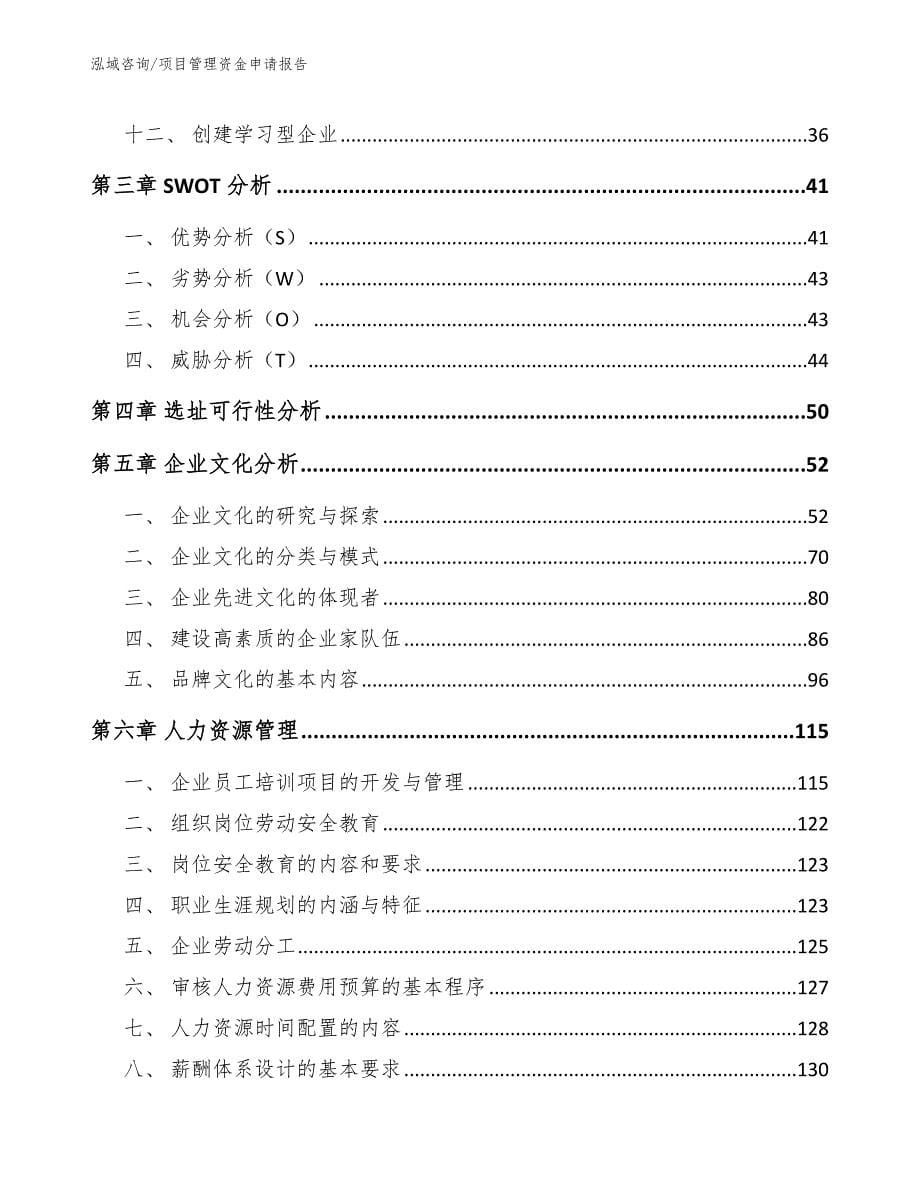 项目管理资金申请报告（模板参考）_第5页