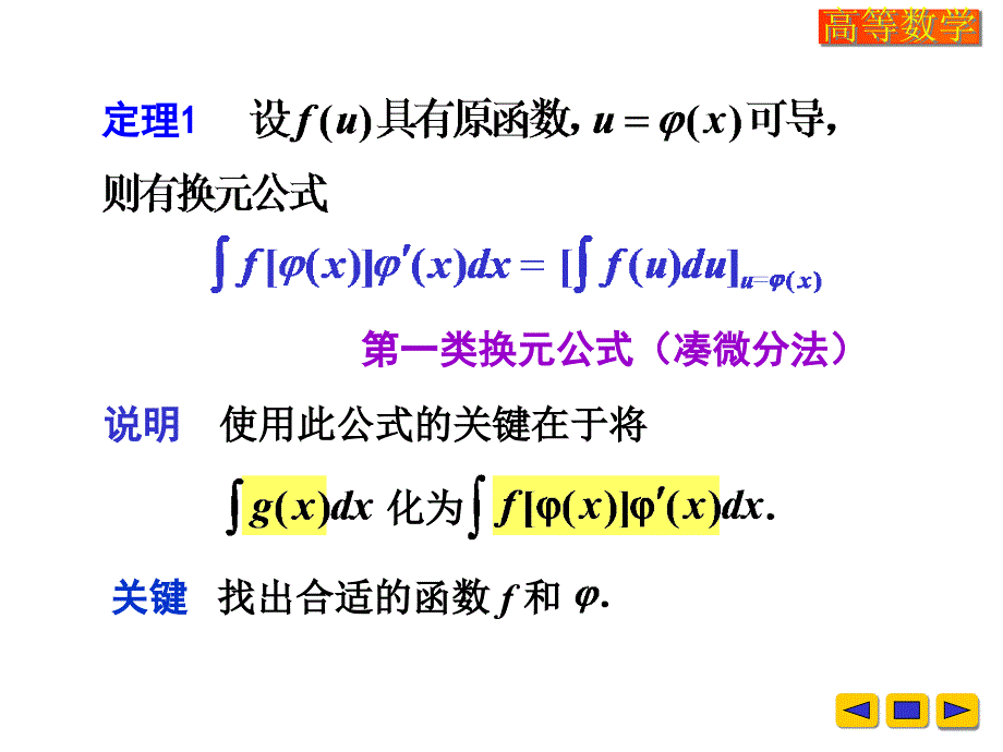 高等数学课件：v-4-2换元积分法_第4页