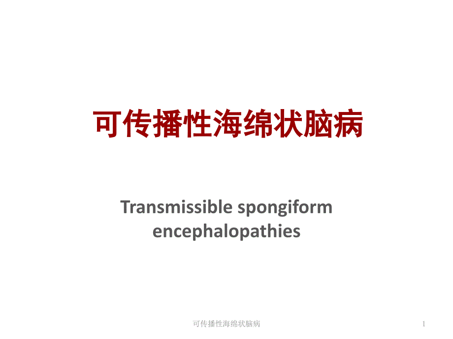 可传播性海绵状脑病课件_第1页