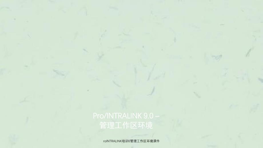 roINTRALINK培训6管理工作区环境课件_第1页