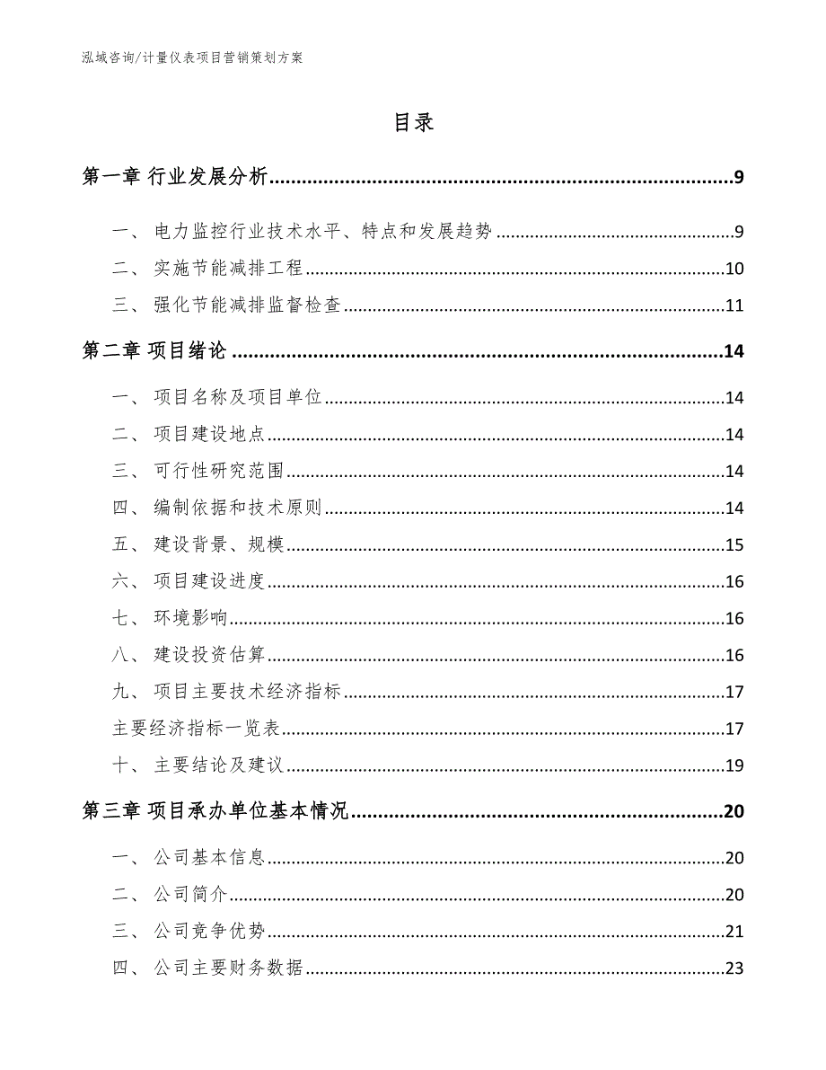 计量仪表项目营销策划方案（模板范本）_第2页