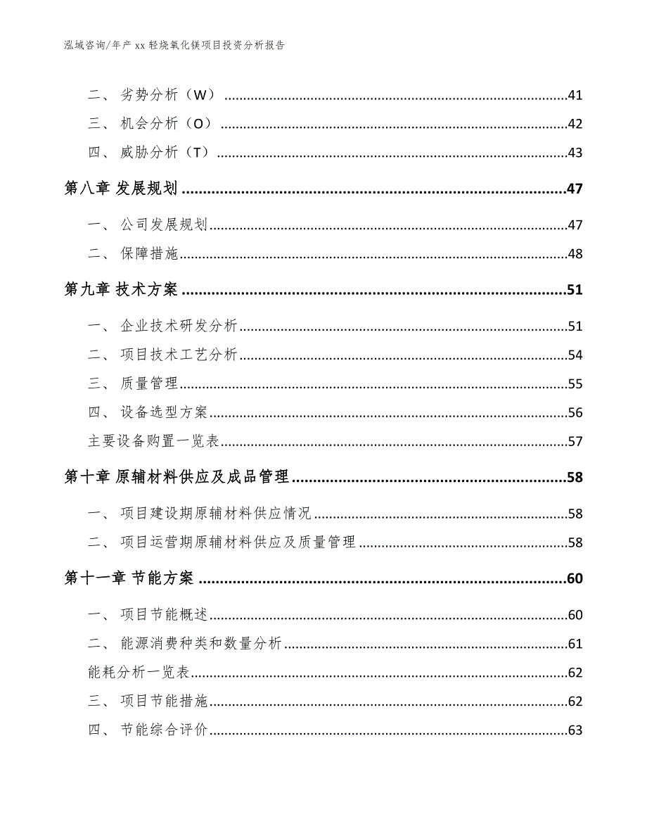 年产xx轻烧氧化镁项目投资分析报告模板_第3页