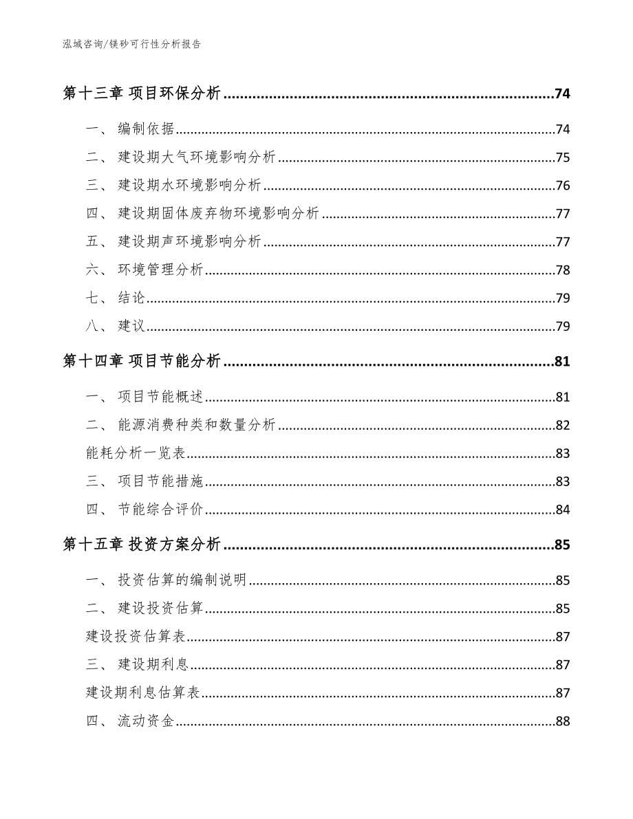 镁砂可行性分析报告_第5页