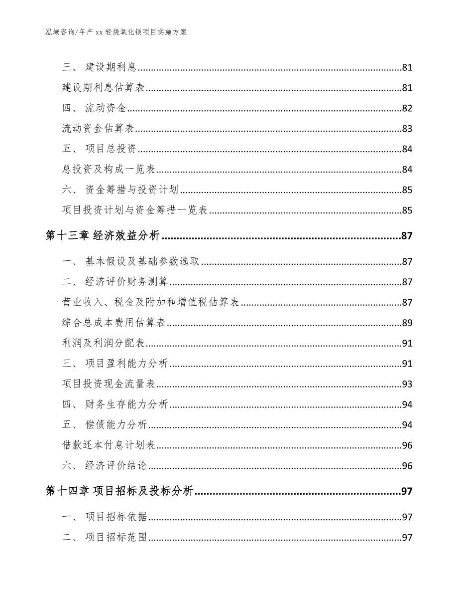 年产xx轻烧氧化镁项目实施方案_模板范本_第5页