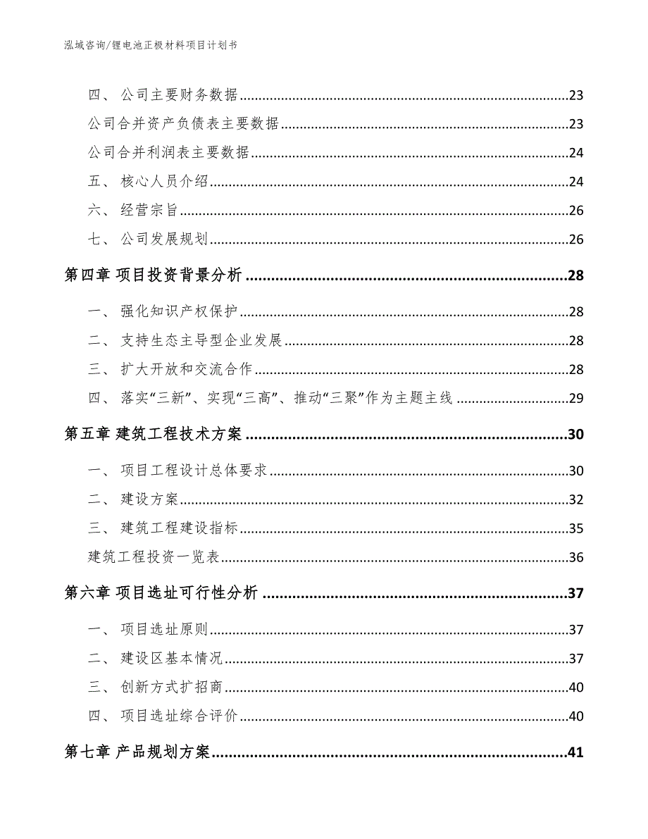 锂电池正极材料项目计划书参考模板_第2页