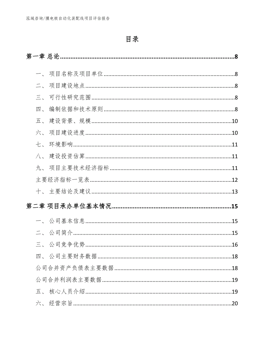 膜电极自动化装配线项目评估报告【范文】_第2页