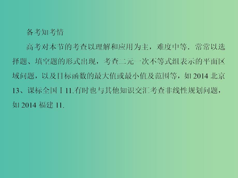 高考数学一轮总复习 6.3二元一次不等式（组）与简单的线性规划问题课件.ppt_第4页