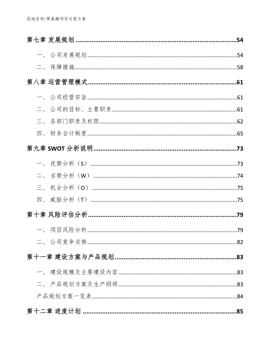 聚氨酯项目运营方案模板_第4页