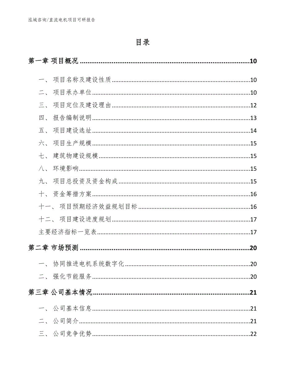 直流电机项目可研报告【参考范文】_第3页