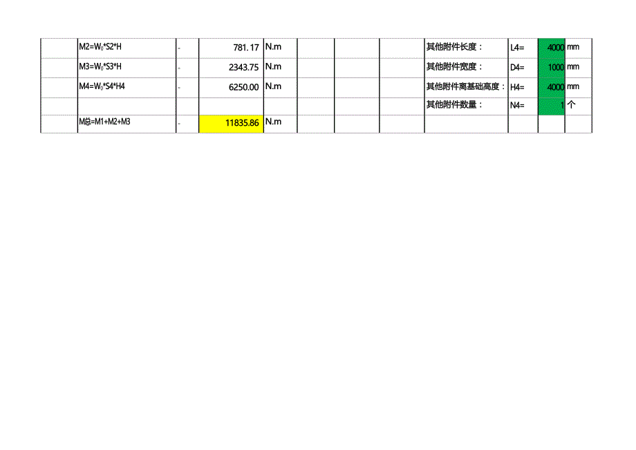 路灯强度校核和基础强度校核计算表_第2页