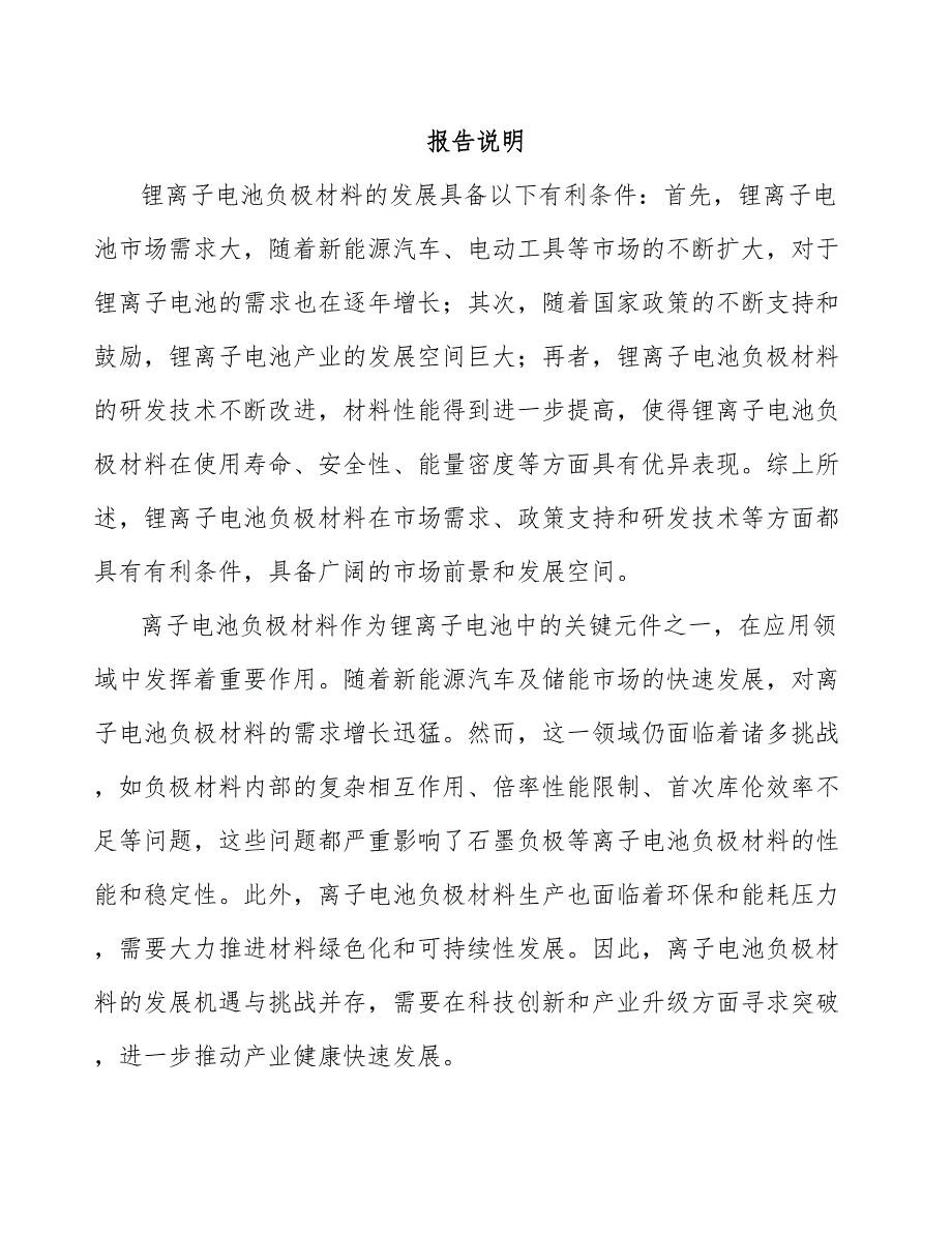 高比容量硅基离子电池负极材料项目可行性研究报告【参考模板】_第2页