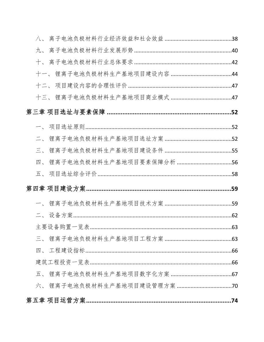 高比容量硅基离子电池负极材料项目可行性研究报告【参考模板】_第5页